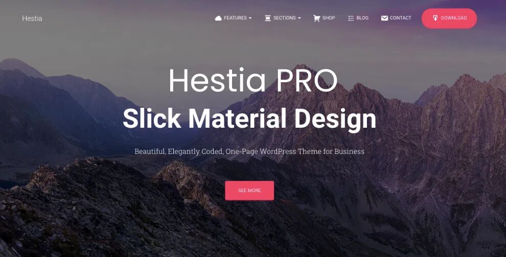 Hestia Pro Sharp Material Design Theme For Startups Creative