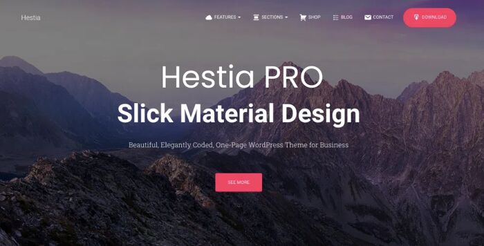 Hestia Pro Sharp Material Design Theme For Startups Creative